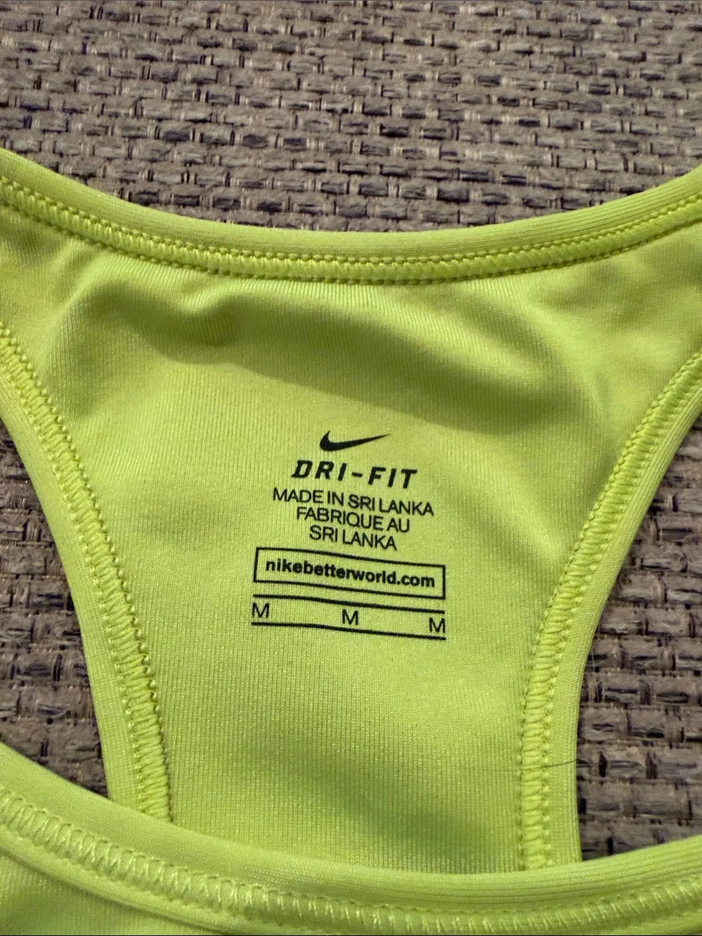Nike Bright Lime Green Racerback Sports Bra